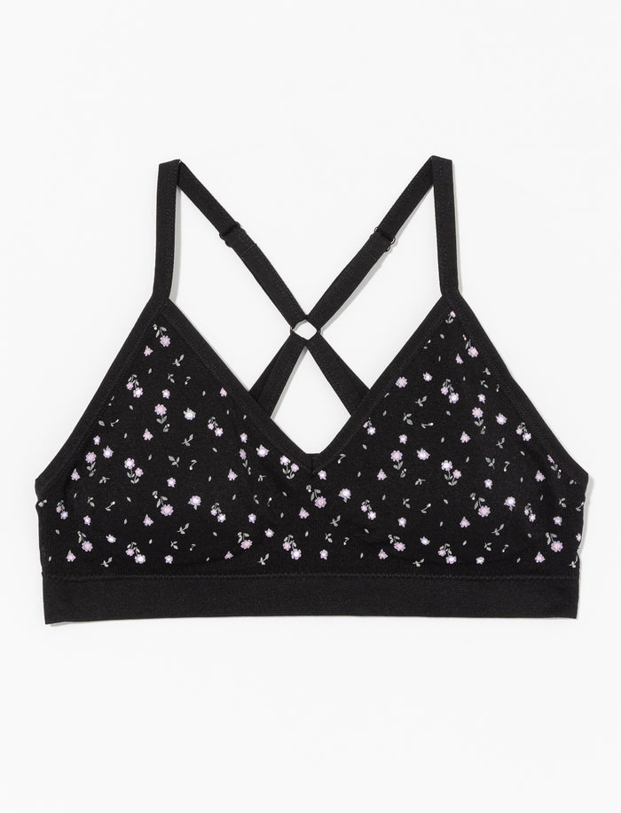 Bralette sans coutures à bretelles croisées