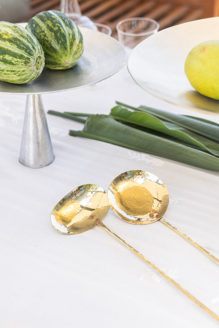 Brass Serving Spoons Set