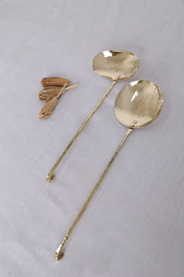 Brass Serving Spoons Set