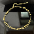 Brazalete Cadena Rolo Con Triples Bolitas