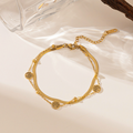 Brazalete Serpiente Dorado & Arboles de la Vida