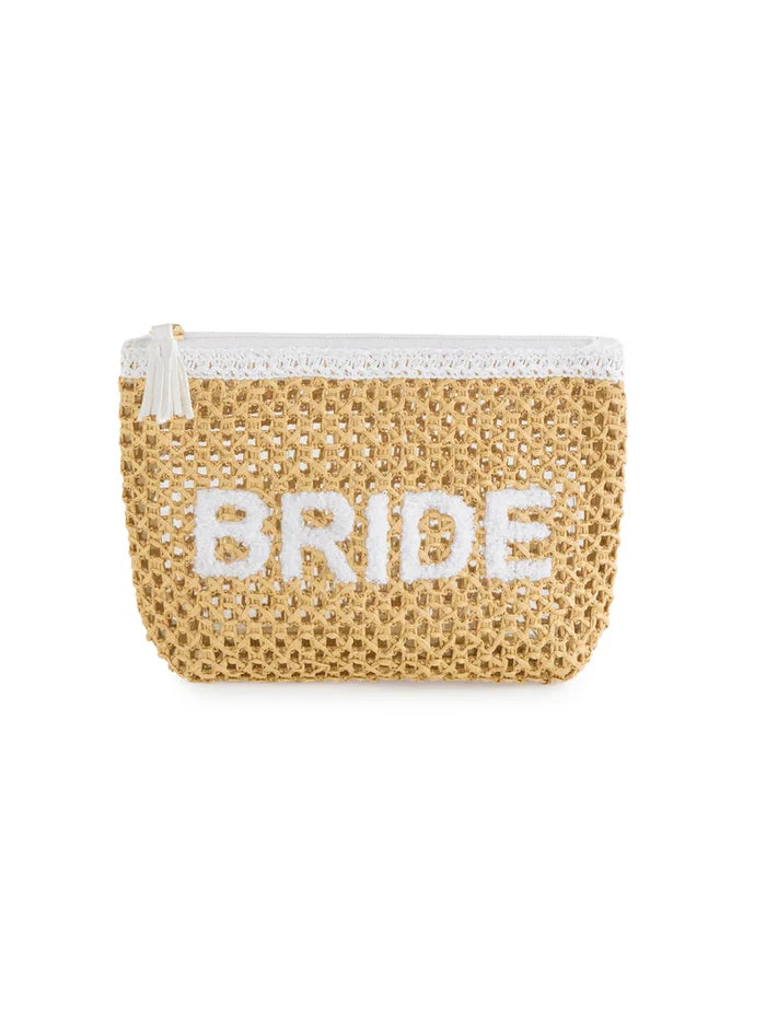 Bride Straw Zip Pouch - Greige Goods
