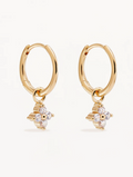By Charlotte 18k Gold Vermeil Crystal Bloom Hoops