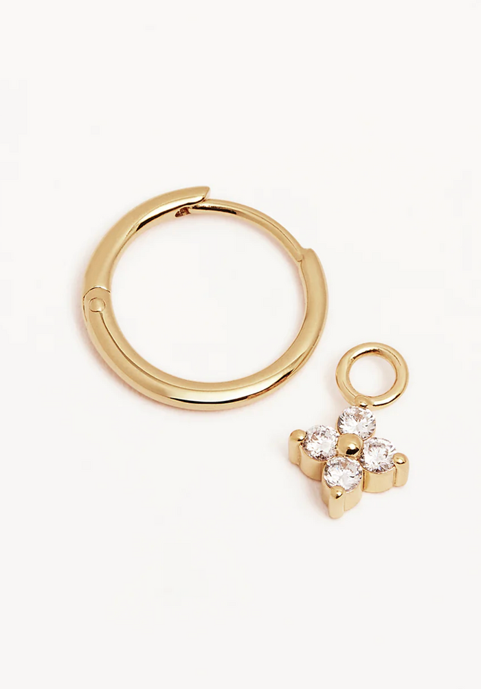 By Charlotte 18k Gold Vermeil Crystal Bloom Hoops
