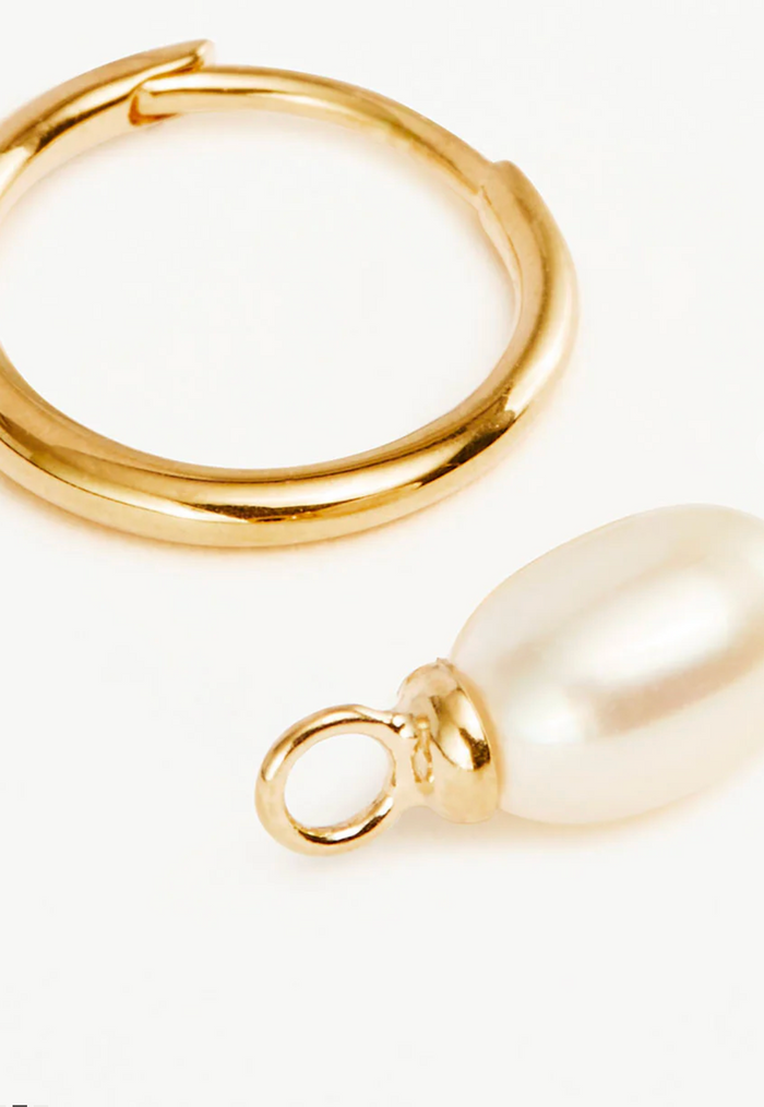 By Charlotte 18k Gold Vermeil Live in Peace Hoop Earrings