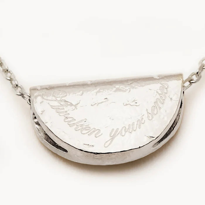 By Charlotte Lotus Birthstone Necklace February Amethyst