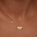 By Charlotte Lotus Birthstone Necklace November Citrine