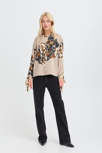 Byjannike Bow Shirt - Greige Goods