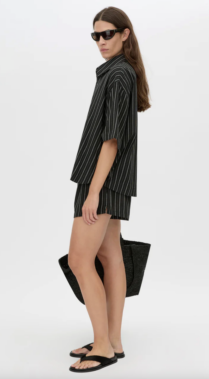 Camilla and Marc Takashi Short - Black Pinstripe
