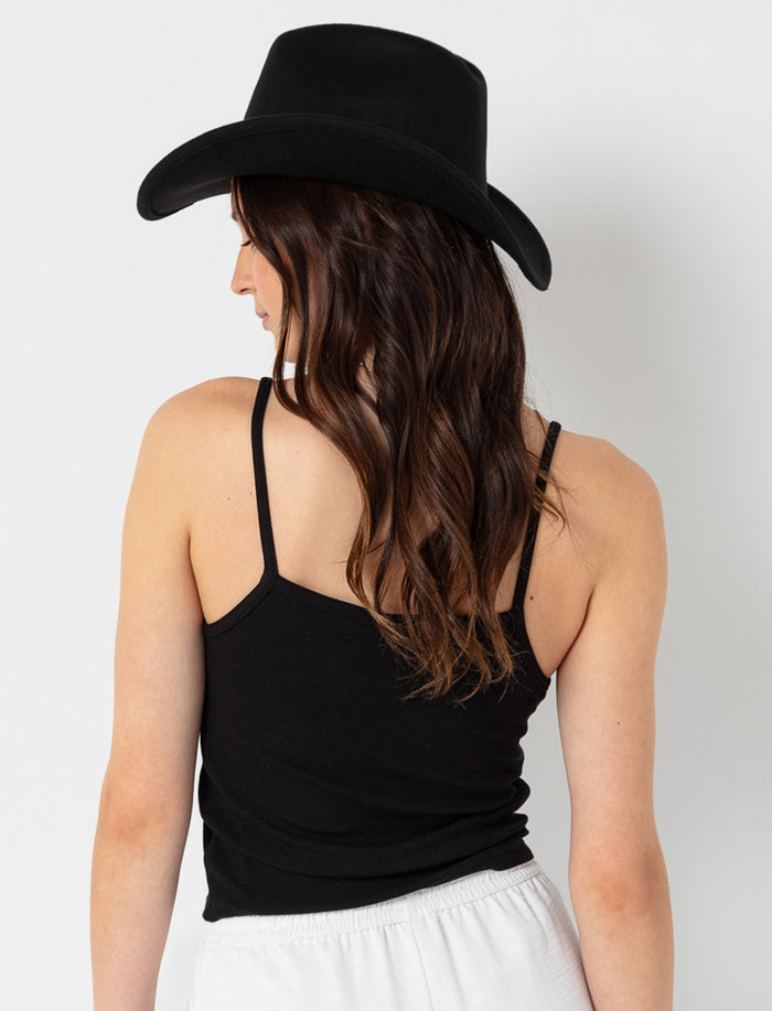 Camisole courte à broderie