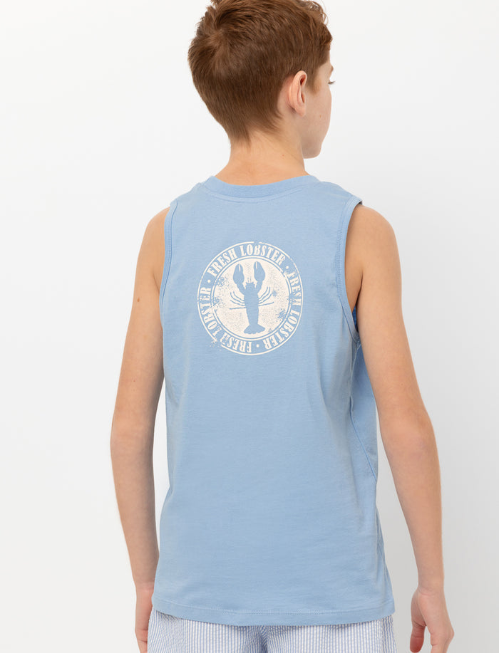 Camisole en coton bio imprimée au dos