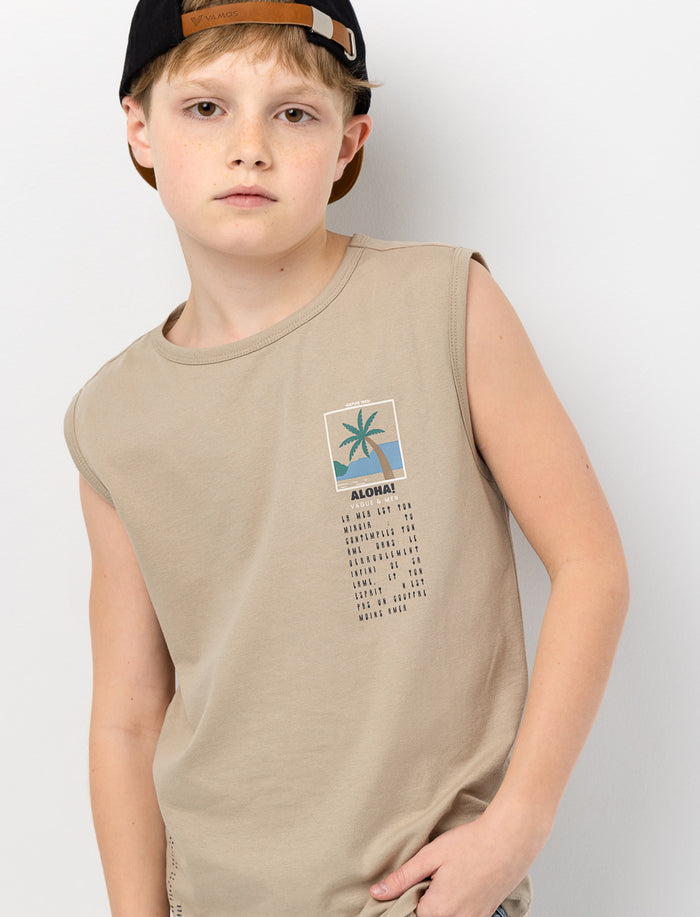 Camisole en coton bio imprimée