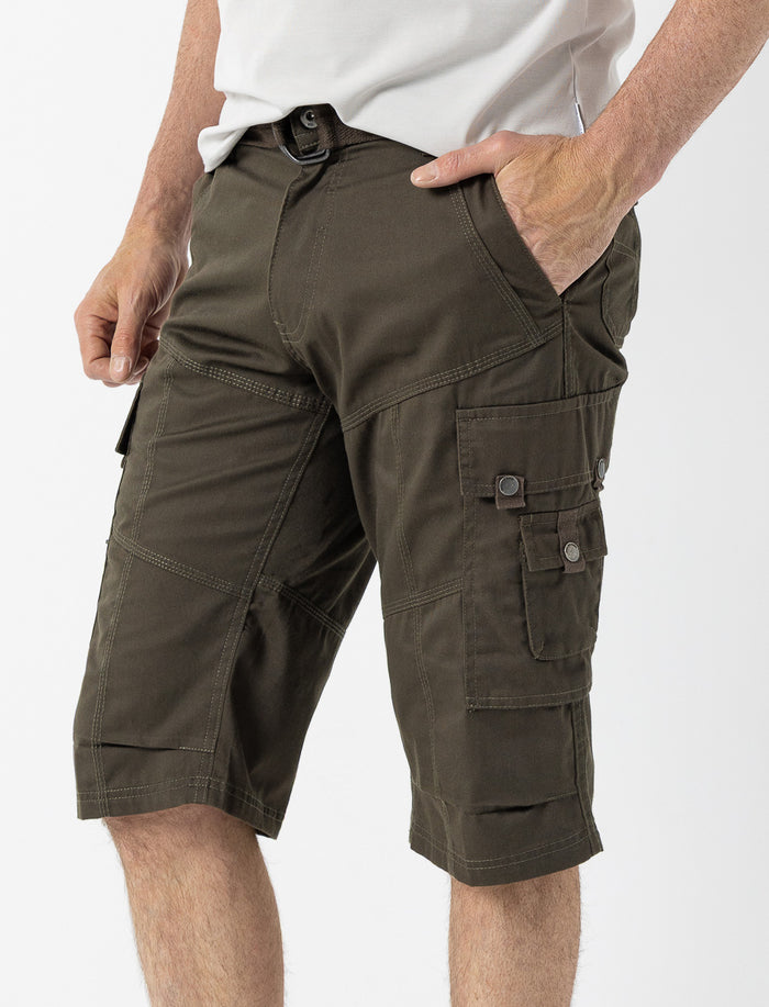 Capri à poches cargo et ceinture
