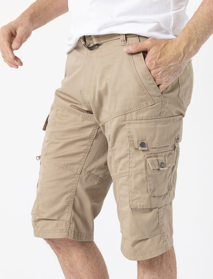 Capri à poches cargo et ceinture