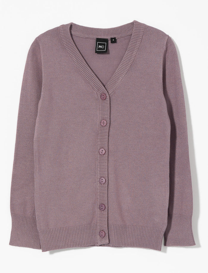 Cardigan à boutons à col en V - petite fille