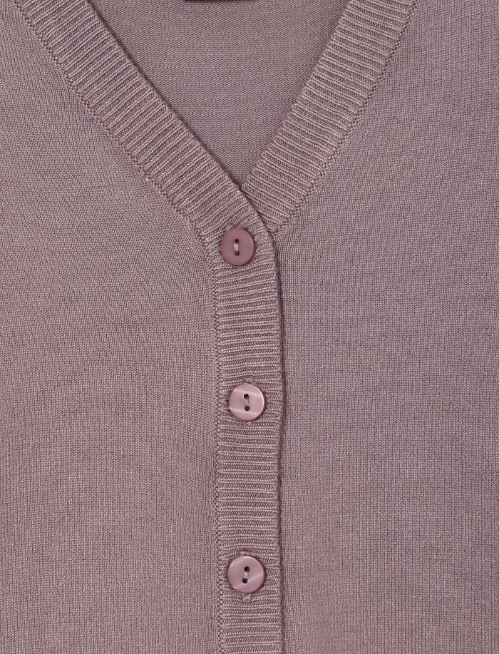 Cardigan à boutons à col en V - petite fille