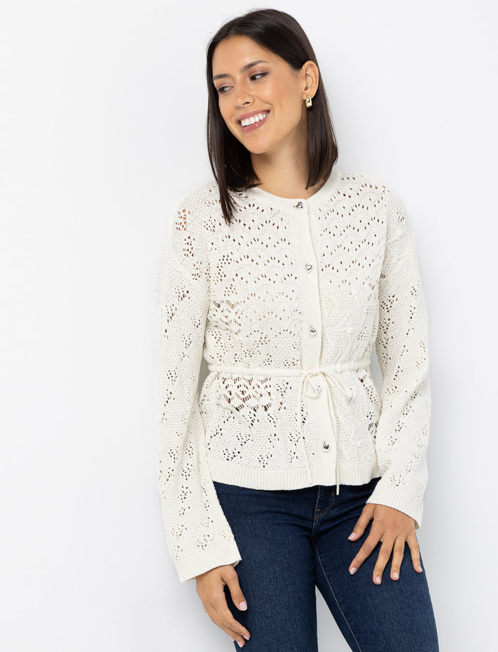 Cardigan en tricot à boutons cœur