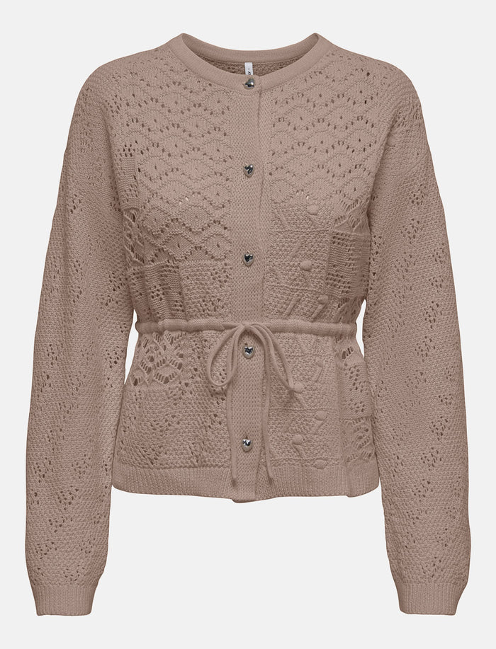 Cardigan en tricot à boutons cœur