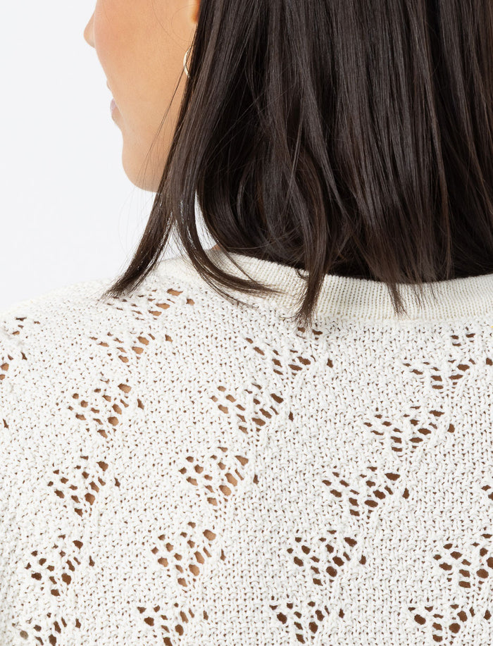 Cardigan en tricot à boutons cœur