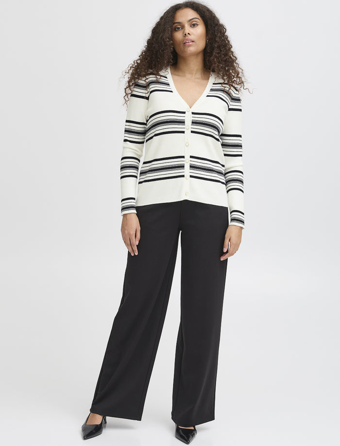 Cardigan en tricot à rayures