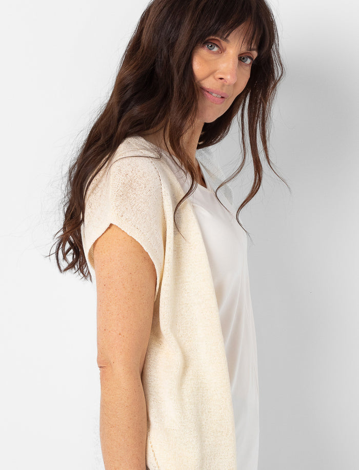 Cardigan sans manches en tricot