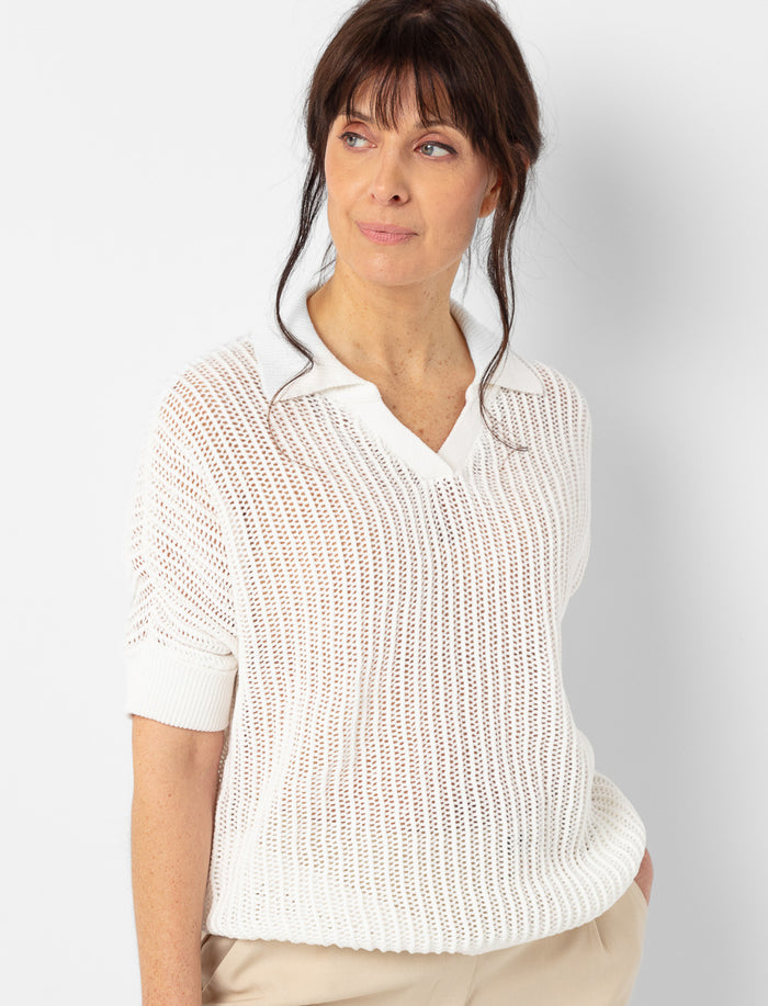 Chandail filet col en V