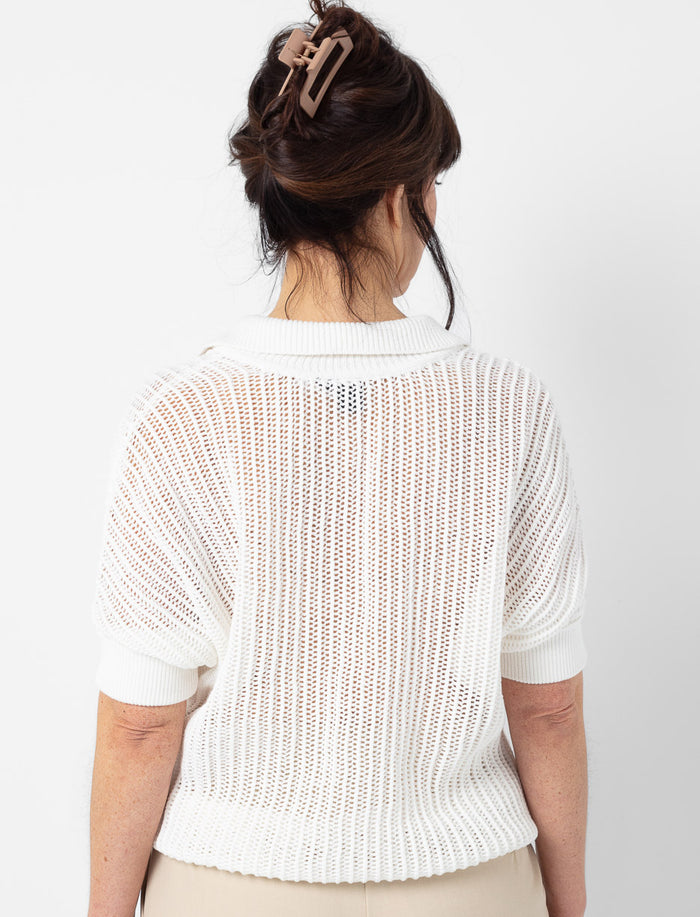 Chandail filet col en V