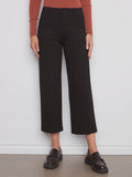Charlie B Patch Pocket Wide Leg Ponte Pants in Black