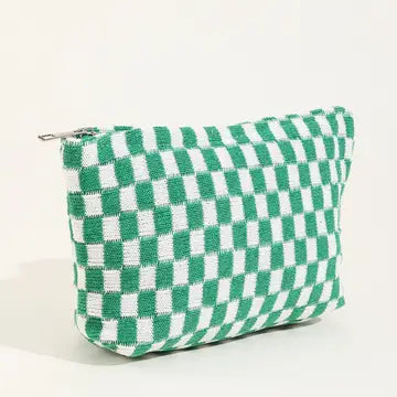 Checker Makeup Bag - Greige Goods