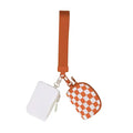 Checkered Wristlet - Greige Goods