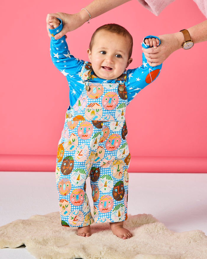 Cheer Up Baby Organic Cotton Quilted Fleece Overalls