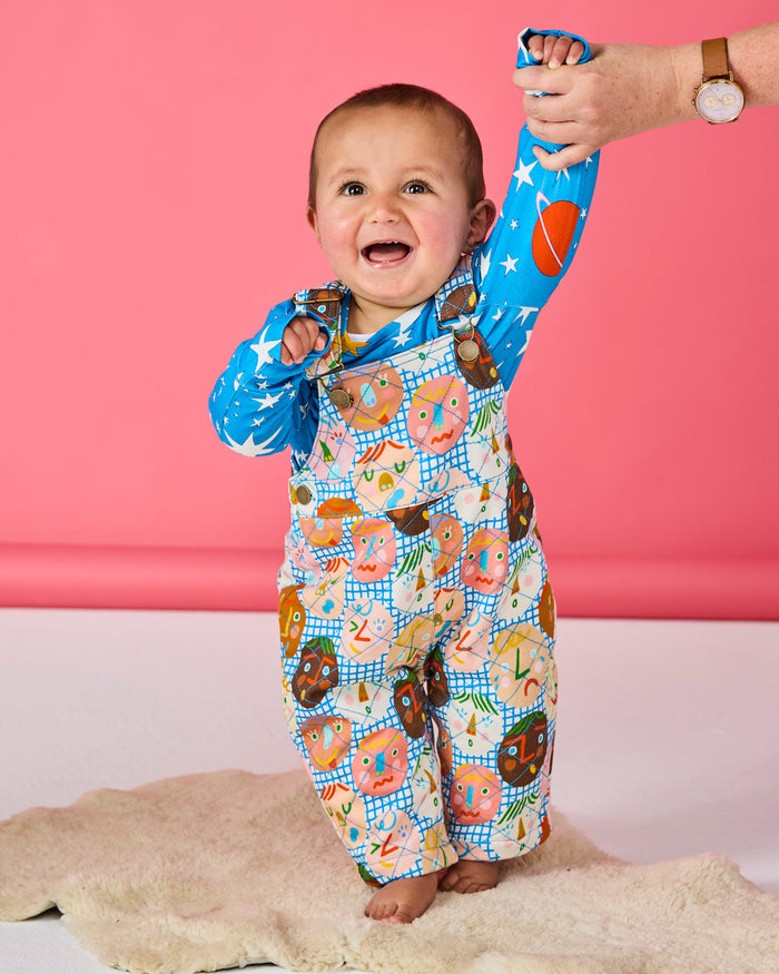 Cheer Up Baby Organic Cotton Quilted Fleece Overalls