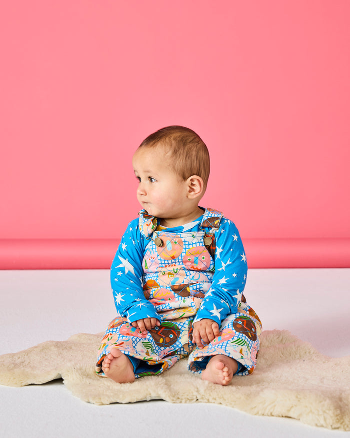 Cheer Up Baby Organic Cotton Quilted Fleece Overalls