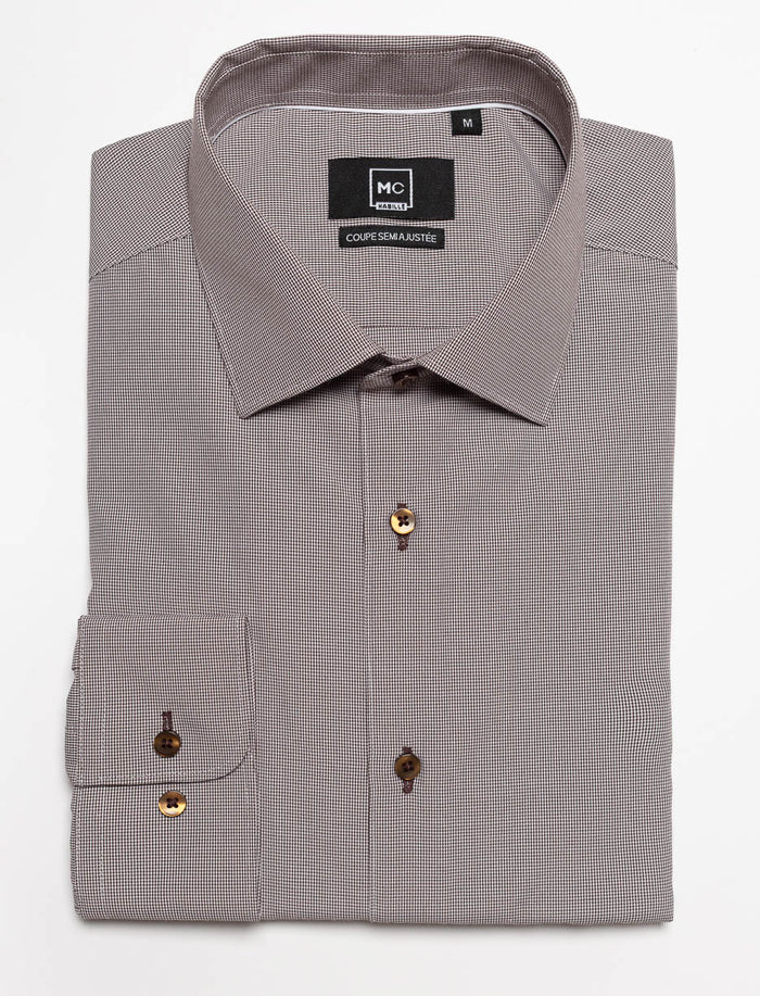 Chemise habillée à motif semi-ajustée