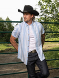 Chemise manches courtes à rayures