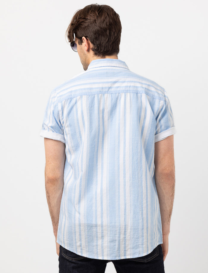 Chemise manches courtes à rayures