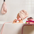 Cherry Print Hair Towel - Greige Goods