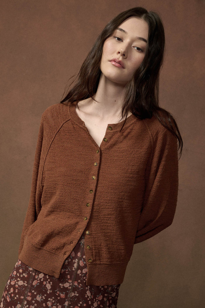 Close to You Textured Knit Raglan Cardigan - ShopPromesa