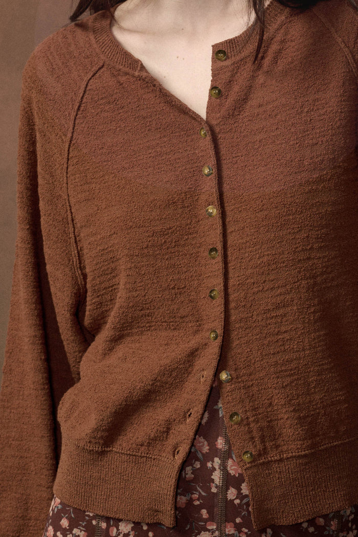 Close to You Textured Knit Raglan Cardigan - ShopPromesa