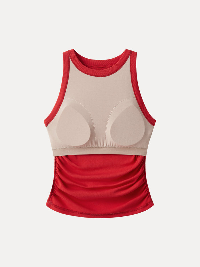 OGLmove Crewneck Side Ruched Bra Tank