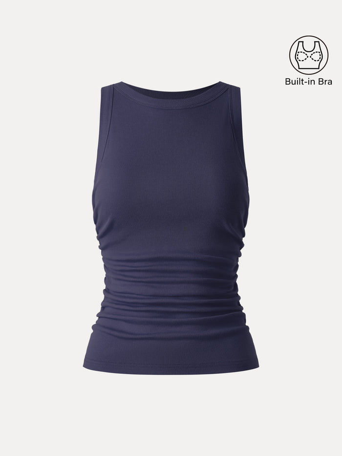OGLmove Crewneck Side Ruched Bra Tank