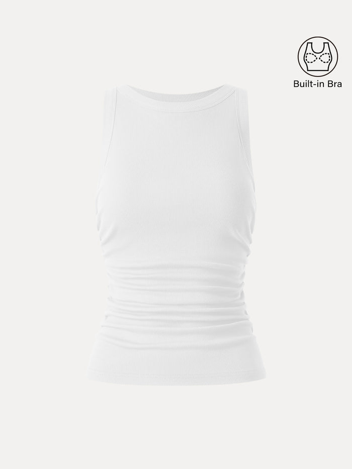 OGLmove Crewneck Side Ruched Bra Tank