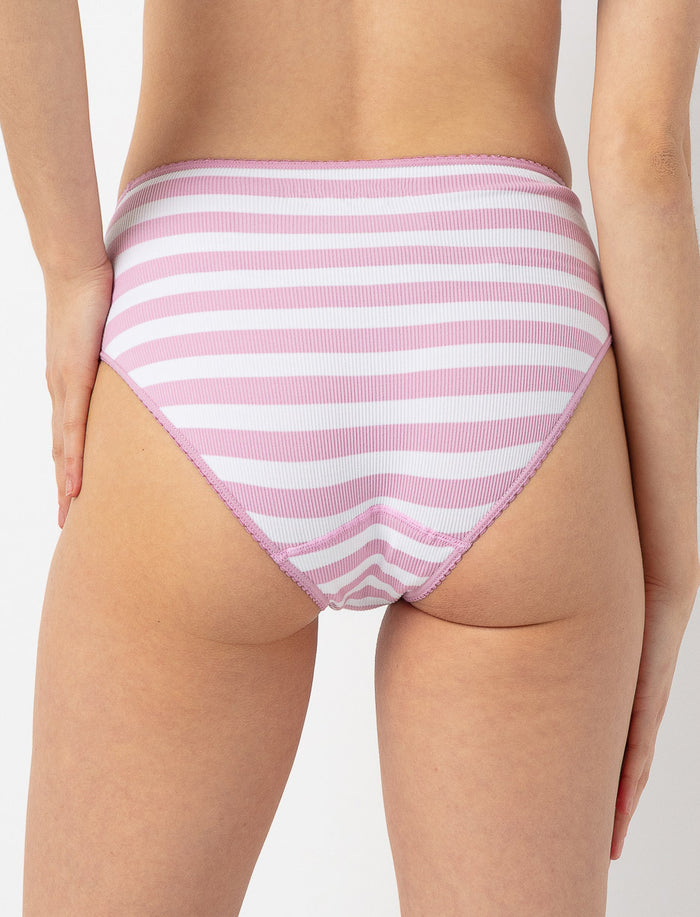 Culotte bikini à rayures