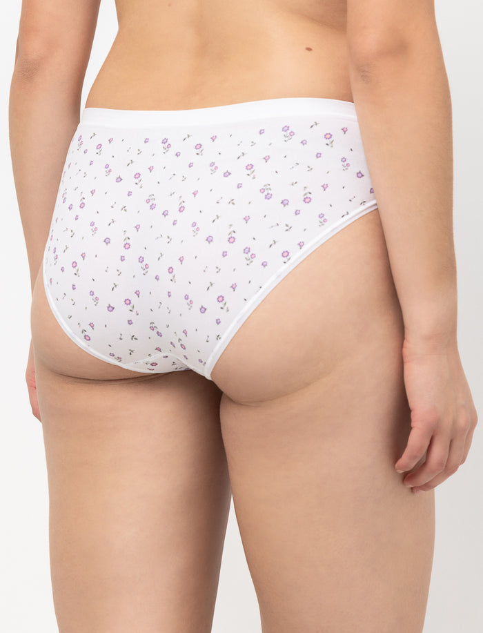 Culotte bikini fleurie sans coutures