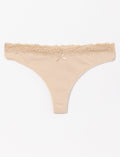 Culotte tanga à taille dentelle