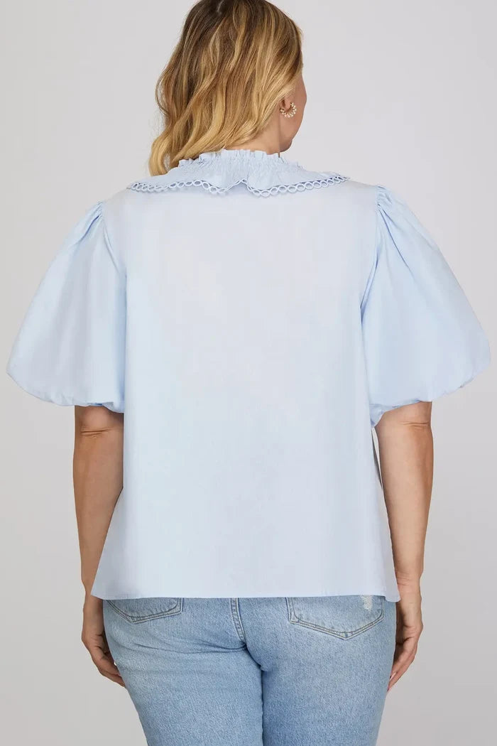 Curvy Frilly Lace Blouse