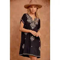 Curvy Girl Elegant Shift Dress - Greige Goods