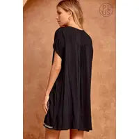 Curvy Girl Elegant Shift Dress - Greige Goods