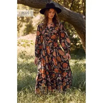 Curvy Girl Floral Midi - Greige Goods