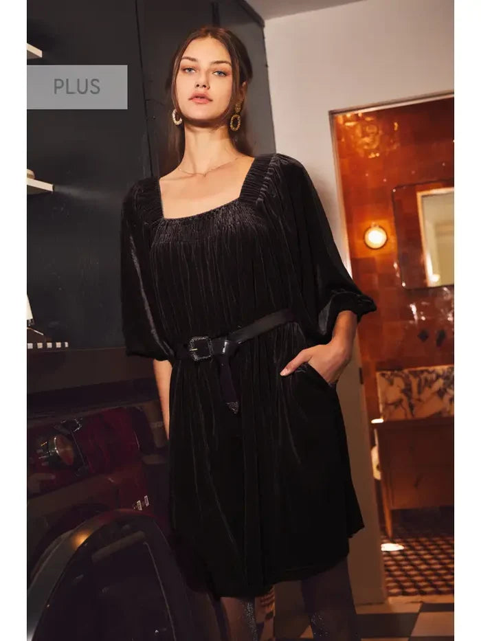 Curvy Girl Velvet Mini - Greige Goods